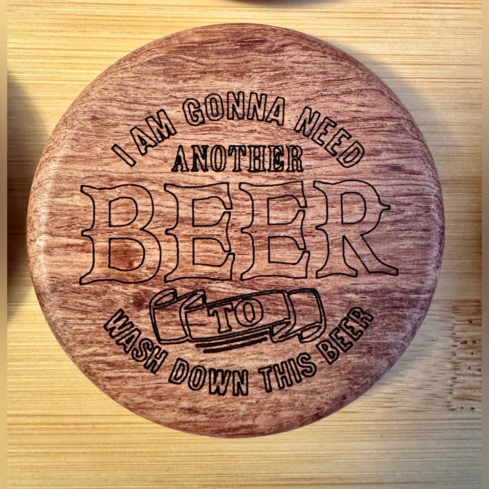 Hand crafted by me Wood Round Magnetic Bottle Openers customizable choice of 1 - Picture 6 of 8
